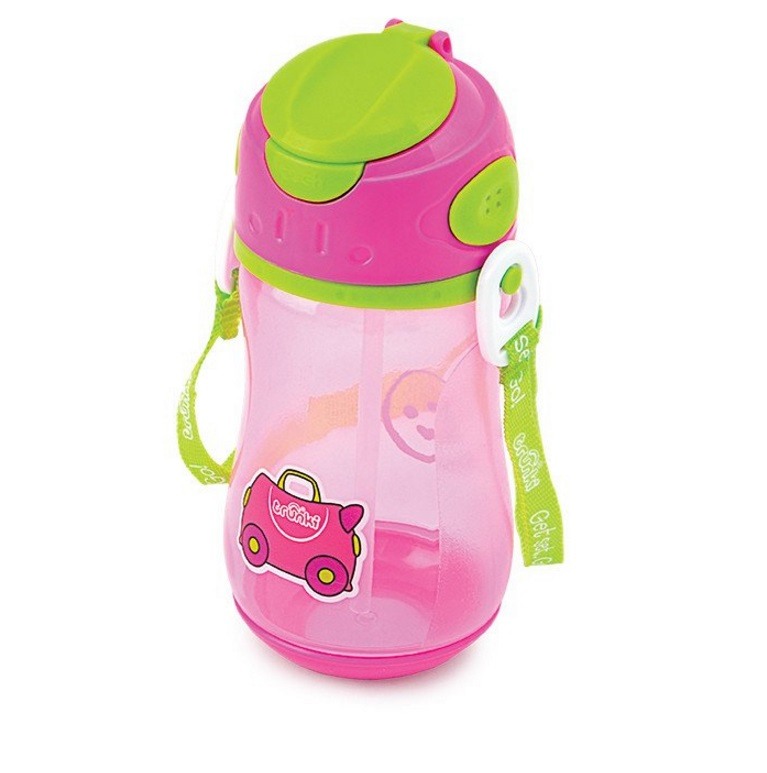 Бутылочка для воды с трубочкой, объем 400 мл TRUNKI