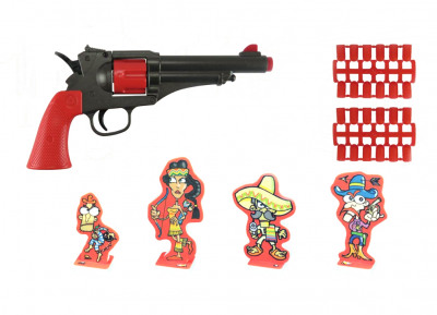 Тир детский Дикий запад игровой набор с револьвером и пульками