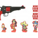 Тир детский Дикий запад игровой набор с револьвером и пульками