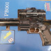 Пистолет полицейского Euro Cop игрушечный металлический на пистонах с глушителем и прицелом