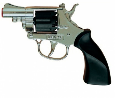 Револьвер Агент игрушечный металлический на пистонах