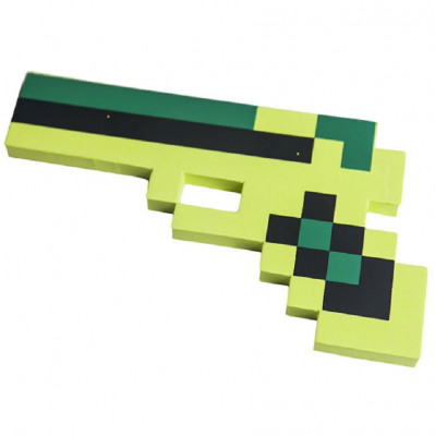 Пистолет 22 см Зелёный 8 Бит пиксельный