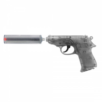Пистолет игрушечный Special Agent с глушителем пластиковый на пистонах