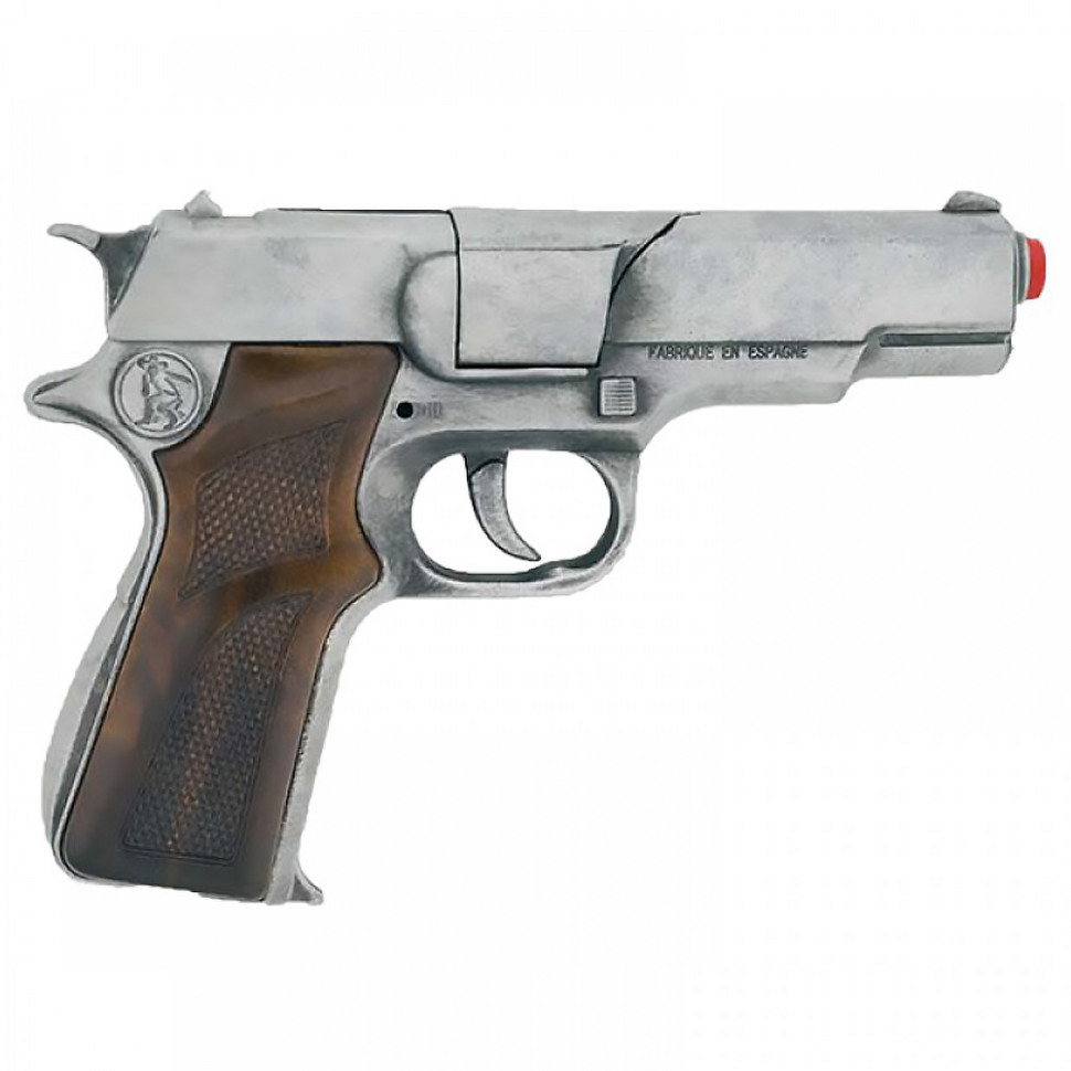 Пистолет полицейского игрушечный металлический на пистонах золотая серия