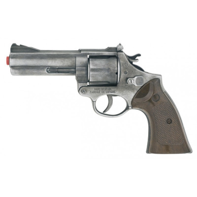 Револьвер полицейского игрушечный металлический на пистонах золотая серия