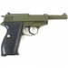 Пистолет игрушечный металлический зеленый цвет на 6 мм шариках