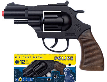 Револьвер полицейского игрушечный металлический на пистонах